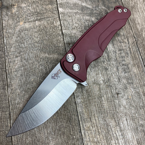 Medford Smooth Criminal  Flipper Knife Red (3" Tumbled)