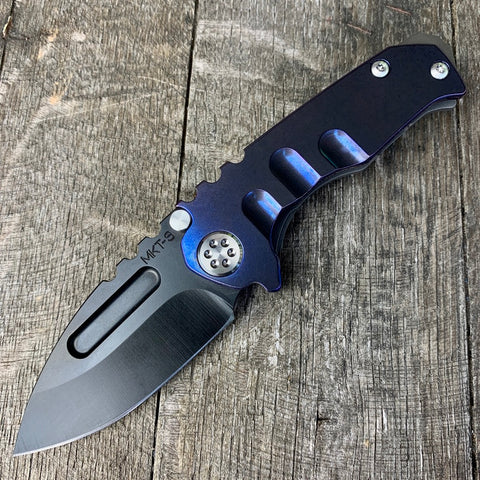 2022 Medford Micro Praetorian T Knife Blue Titanium (2.875" Black) MKT