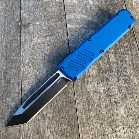 Tactical RECON-035 D/A OTF Tanto Blue (3.3" Two-Tone Black) 94221