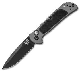 Benchmade 9750BK Mini Coalition Automatic Knife Gray Al/Black G-10 (2.9" Black)