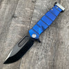 Medford USMC Fighter Flipper S35VN, PVD Blade, Blue Ti. Handle