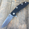 Hinderer Knives XM-18 Recurve Flipper Knife Black G-10 (3" Stonewash) - GearBarrel.com