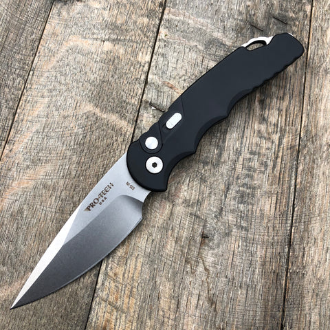 Protech TR-5 Automatic Knife Black (3.25" Stonewash) T501