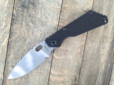 Strider SnG Black Flat Folding Knife (3.5" Ghost Striped)