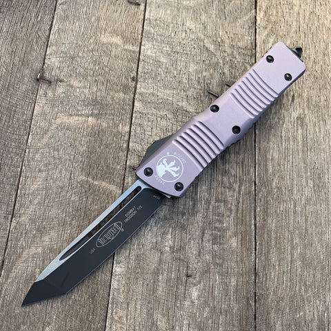 Microtech Combat Troodon Tanto (3.8" Black Two-Tone) 144-1GY