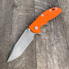 Hinderer Knives XM-18 Harpoon Tanto Skinny Orange G-10 (3" Working Finish)