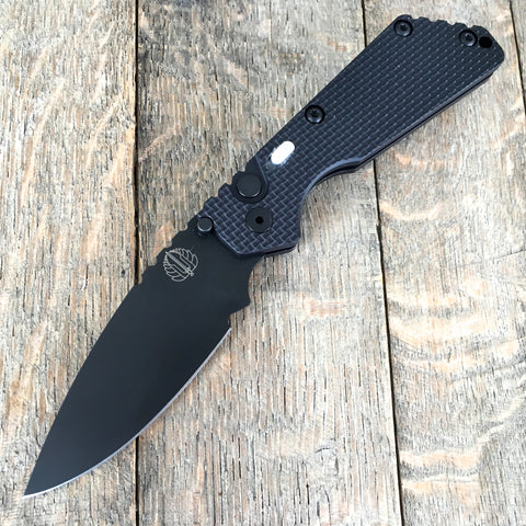 Strider + Protech SnG Automatic Knife Knurled (3.5" Black DLC 2407)