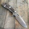 Hinderer Knives XM-24 Spear-point Flipper Black (4" Stonewash Plain) - GearBarrel.com