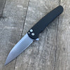 Pro-Tech Malibu Wharncliffe  Flipper Knife Black (3.3" Stonewash)