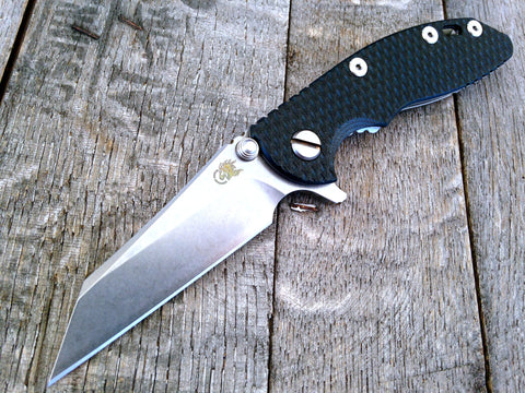 Hinderer Knives: 3" XM-18 Wharncliffe Flipper Stonewashed - Black