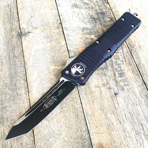 Microtech Combat Troodon Tanto (3.8" Black Two-Tone) 144-1
