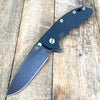 Hinderer Knives XM-18 Slicer Flipper Black G-10 (3.5" Battle Black) - GearBarrel.com