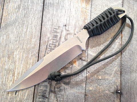 Strider: LD Cord Wrapped Stonewashed Upper Swedge Grind