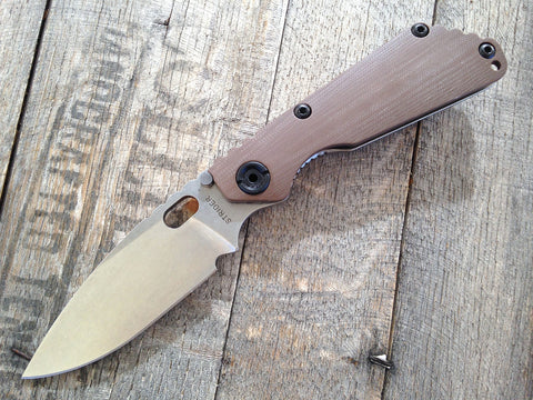 Strider SnG CC Frame Lock Knife Brown G-10 (3.5" Blade)