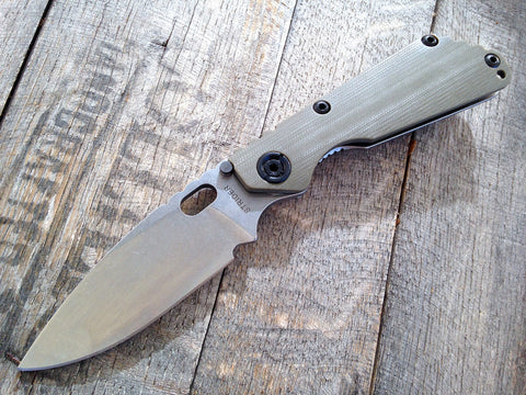 Strider SnG CC Frame Lock Knife Green G-10 (3.5" Blade)