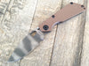 Strider SnG Brown G-10 Folding Knife (3.5" Tiger Stripe Plain) - GearBarrel.com