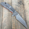 Hinderer Knives XM-24 Wharncliffe  Orange (4" Working Finish) - GearBarrel.com