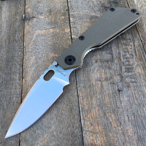 Strider SnG Green G-10 Top Swedge (3.5" Stone Washed)