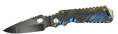 Medford Arktika Frame Lock Knife Flamed Titanium (4.25" Black) MKT