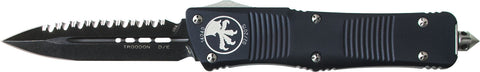 Microtech Troodon D/E OTF Automatic Knife (3" Black Full Serr) 138-3