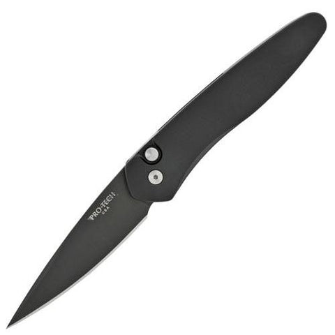 PRO-TECH 3407 NEWPORT AUTO KNIFE, CPM-S35VN BLACK BLADE