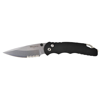 Protech TR-4 Tactical Response Button Lock Manual Knife (4" SW Serr) TR-4MA.2