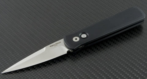Protech Godson Automatic Knife Black (3.15" Satin) 721 Satin