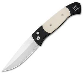 Protech Brend 3 Tuxedo Automatic Knife Ivory Micarta (3.75" Satin) 1351