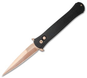 Protech Large Don Automatic Knife Black (4.5" Rose Gold) 1921-RG