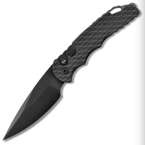 Pro-Tech TR-4.F3 Operator Series Feather Textured Handle-Tritium Button (Automatic Opening)