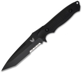 Benchmade Nimravus Tanto Fixed Blade Knife (4.5" Black Serr) 141SBK