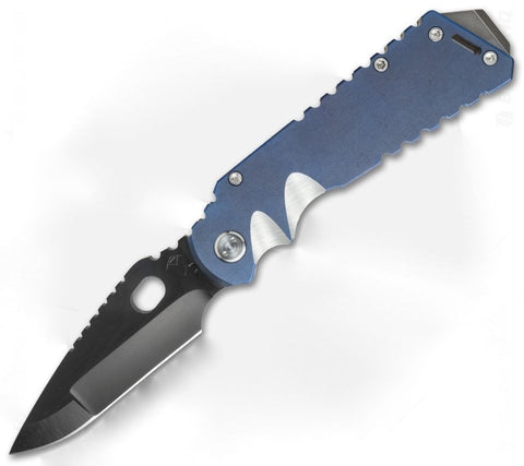 Medford Arktika Knife Blue Anodized Titanium (4.25" Black) MKT