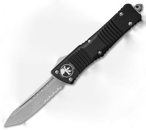 2016 Microtech Combat Troodon Tanto Automatic (3.8" Apocalyptic Serr) 144-11AP