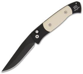 Protech Brend 2 Tuxedo Automatic Knife Ivory Micarta (2.9" Black) 1252