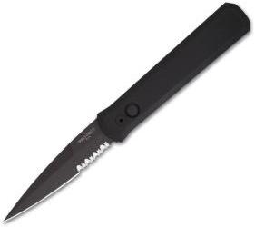 Protech SWAT Tactical Godfather Automatic Knife (4" Black Serr) 921SWAT-PS