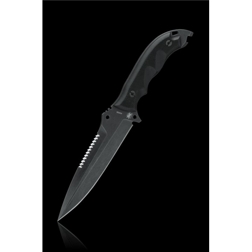 DPx H.E.F.T. 6 Assault Razorback Survival Fixed Blade Black G-10