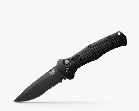 Benchmade Claymore Auto Knife Black Grivory (3.6" Black Serr) 9070SBK