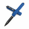 Microtech Ultratech D/E OTF Blue (3.4" Black) 122-1BL - GearBarrel.com