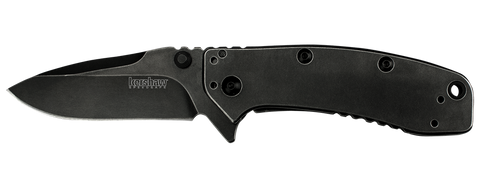Kershaw Cryo II BlackWash Spring Assisted Knife (3.25" Plain) 1556BW