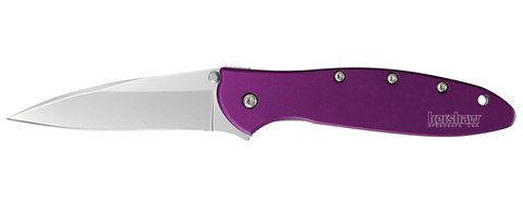 Kershaw Leek Purple Spring Assisted Knife (3" Bead Blast Plain) 1660PUR