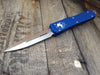 Microtech Ultratech Knife Blue D/E OTF Automatic (3.4" Stone Washed) 122-10BL - GearBarrel.com