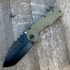 Medford Praetorian Scout Liner Lock Knife OD Green G-10 (3.6" Black) MKT