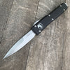 Microtech Knives | 120-10 Ultratech D/E - Black Handle - Contoured - Stonewash Bladeades
