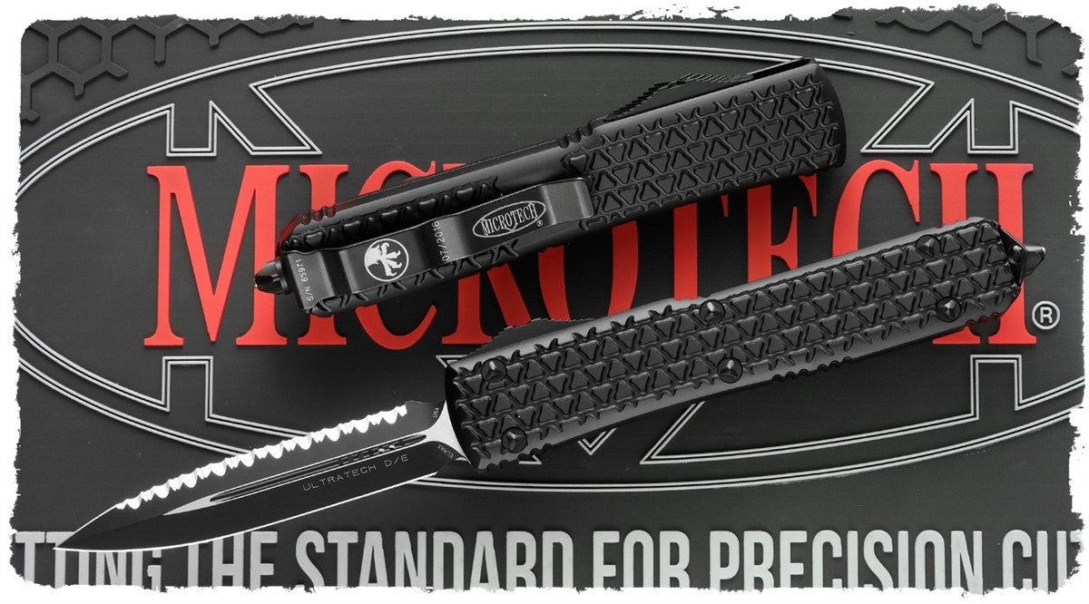 Microtech Tri Pin Microtech Ultratech D/E OTF Automatic Tri-Grip (3.4