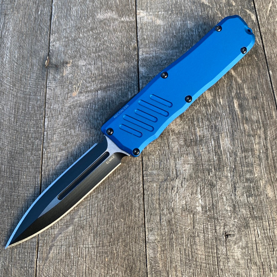Guardian Tactical RECON-035 D/A OTF Automatic Knife (3.3" Black) Blue 94231