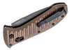 Benchmade Presidio II AUTO Folding Knife Gray Drop Point Combo, Burnt Bronze Aluminum Handles - 5700SGY-1 ( 3.72" CPM-M4)