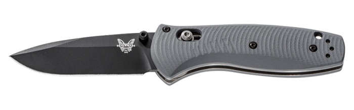 Benchmade Mini Barrage AXIS-Assist Knife Gray G-10 (2.91" Black) 585BK-2 - GearBarrel.com