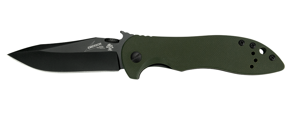 Kershaw Emerson CQC-5K Liner Lock Knife Green G-10 (3" Black) 6074OLBLK - GearBarrel.com