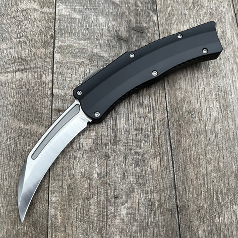 Heretic Knives  H060-10A-Roc- Curved OTF Automatic – Magnacut Satin Finished