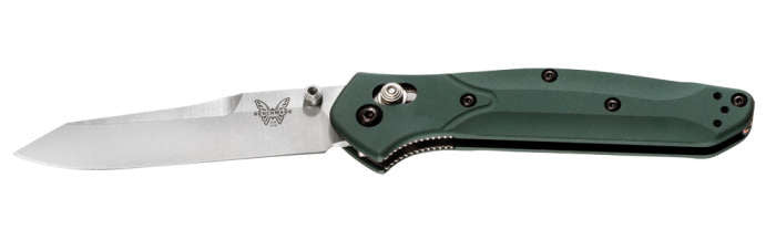 Benchmade 940 Osborne AXIS Lock Knife Green (3.4" Satin) 940 - GearBarrel.com
